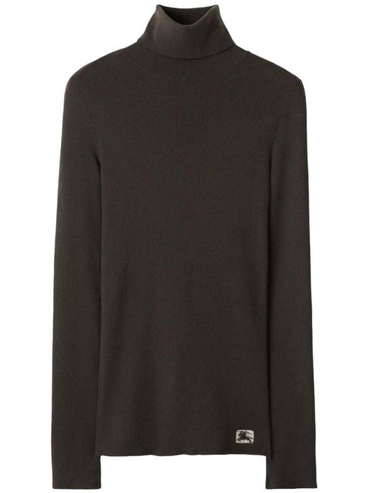 Burberry Equestrian Night Wool Blend Turtleneck Otter
