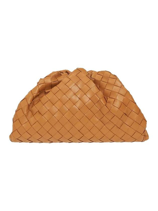 Bottega Veneta Women's Intrecciato Leather Pouch Bag Brown