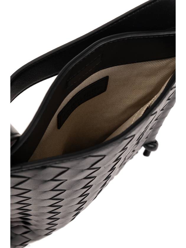 Bottega Veneta Intrecciato Flat Loop Small Cross Bag Black