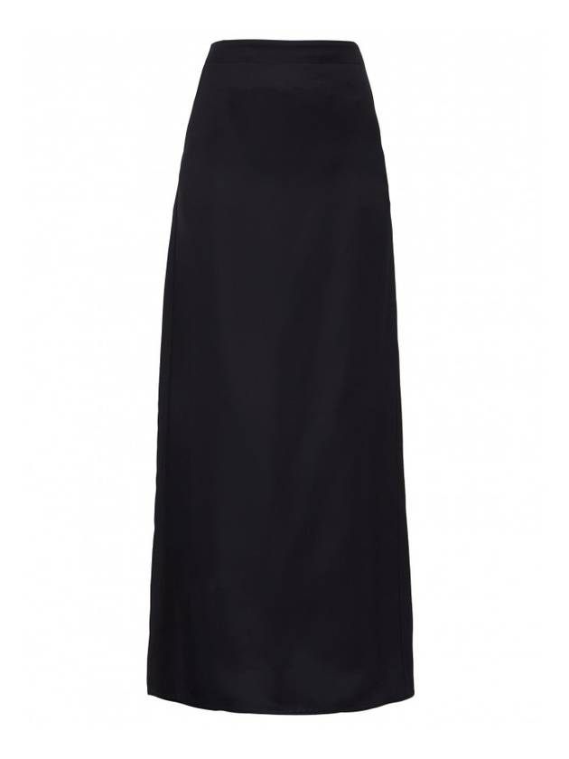 Bottega Veneta Silk Twill Long A-Line Skirt