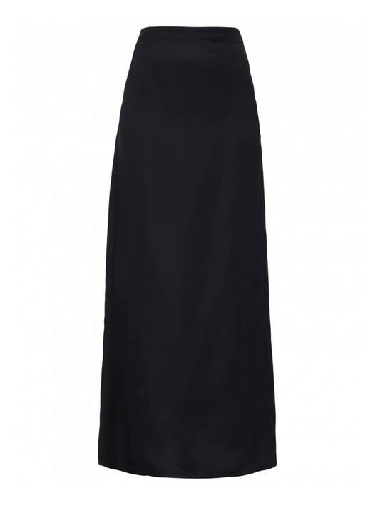 Bottega Veneta Silk Twill Long A-Line Skirt