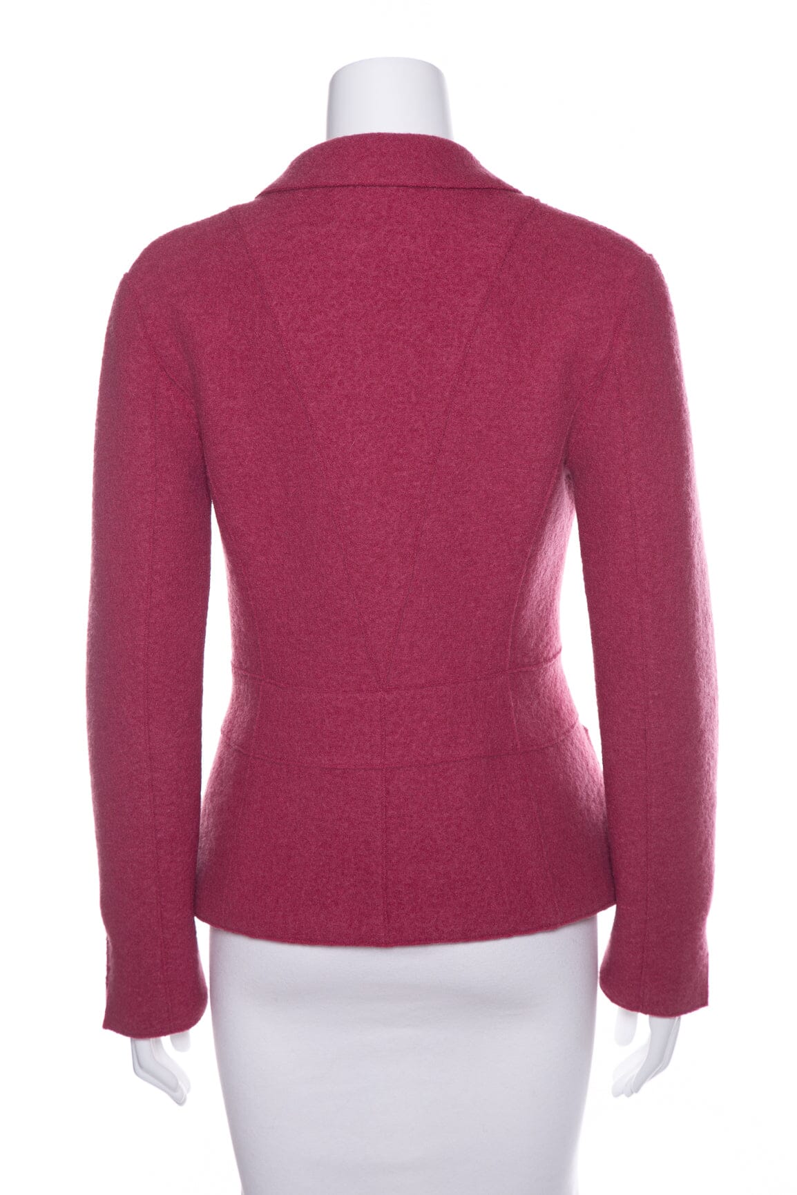 Chanel Vintage 1999 Pink Wool Button Up Jacket SZ 36