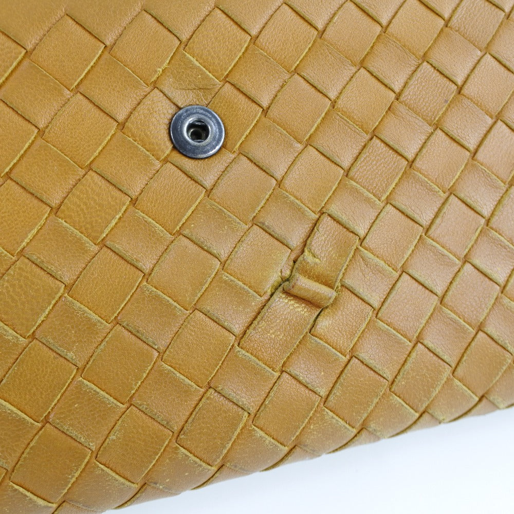 Bottega Veneta Beige Leather Long Wallet