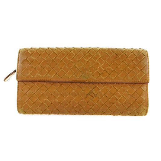 Bottega Veneta Beige Leather Long Wallet