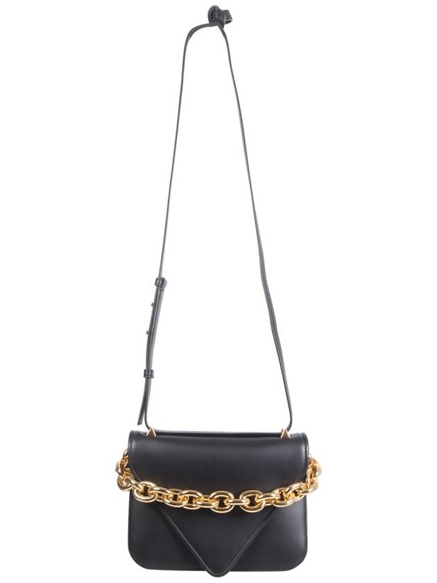 Bottega Veneta Mounted Chain Shoulder Bag Black