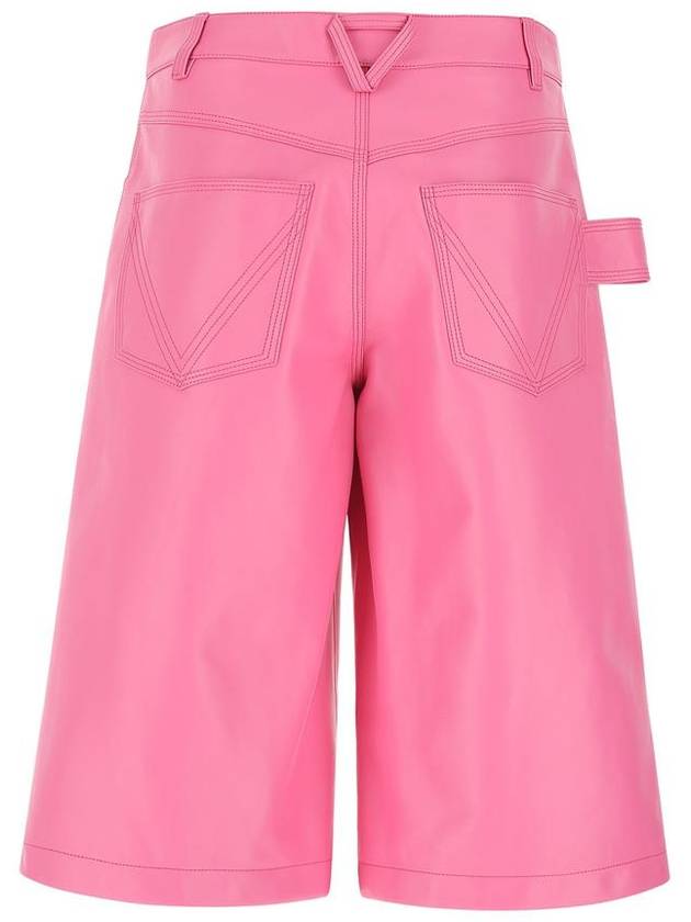 Bottega Veneta Women's Nappa Leather Bermuda Shorts Pink