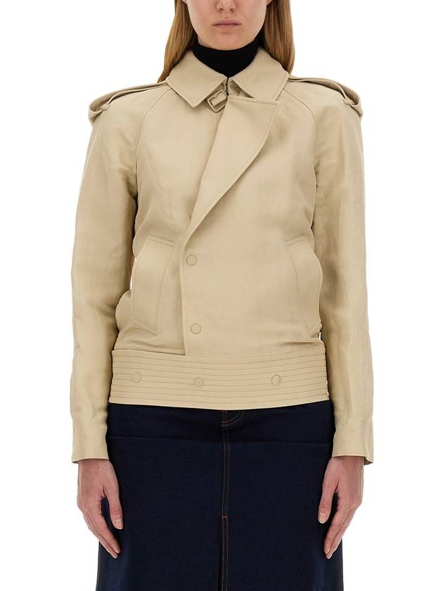 Burberry Canvas Trench Jacket Beige