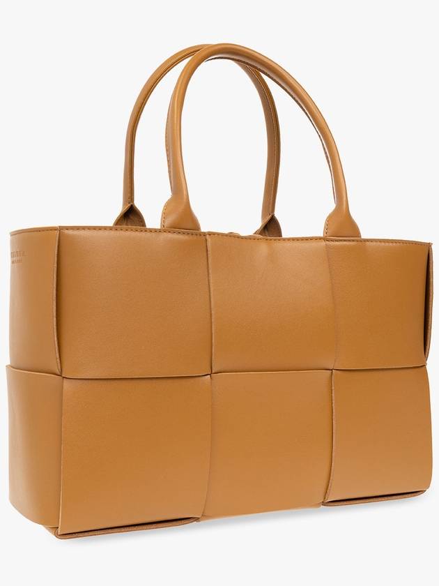 Bottega Veneta Women's Intrecciato Arco Small Tote Bag Brown