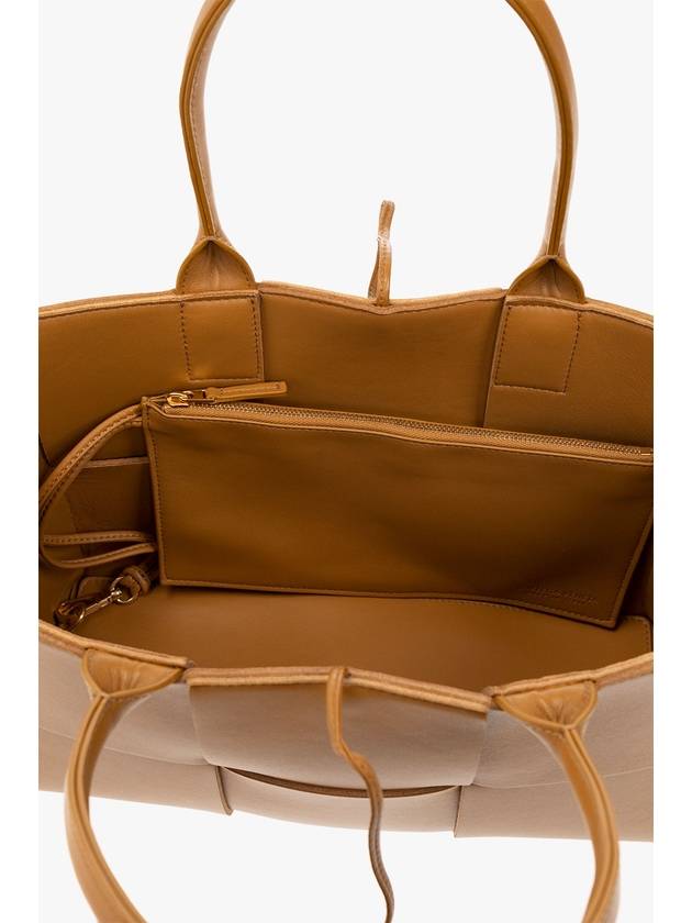 Bottega Veneta Women's Intrecciato Arco Small Tote Bag Brown