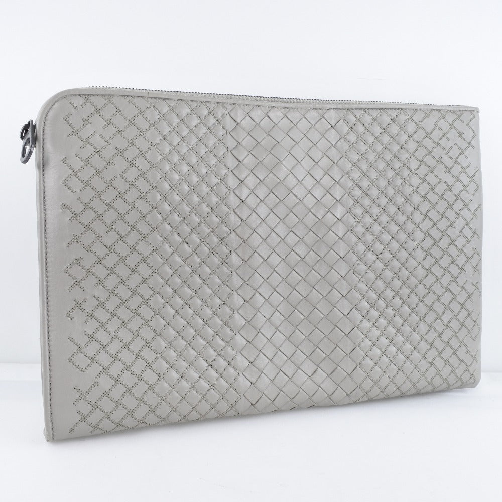 Bottega Veneta Intrecciato Leather Clutch