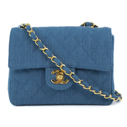 Chanel Mini Denim Single Flap Bag Denim Crossbody Bag