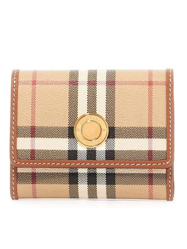 Burberry Check Half Wallet Beige