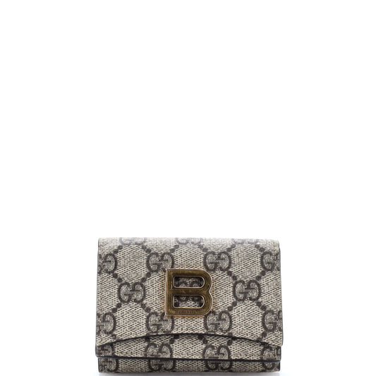 x Balenciaga The Hacker Project Trifold Wallet GG Coated Canvas Compact