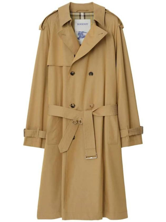 Burberry long gabardine trench coat 8087617