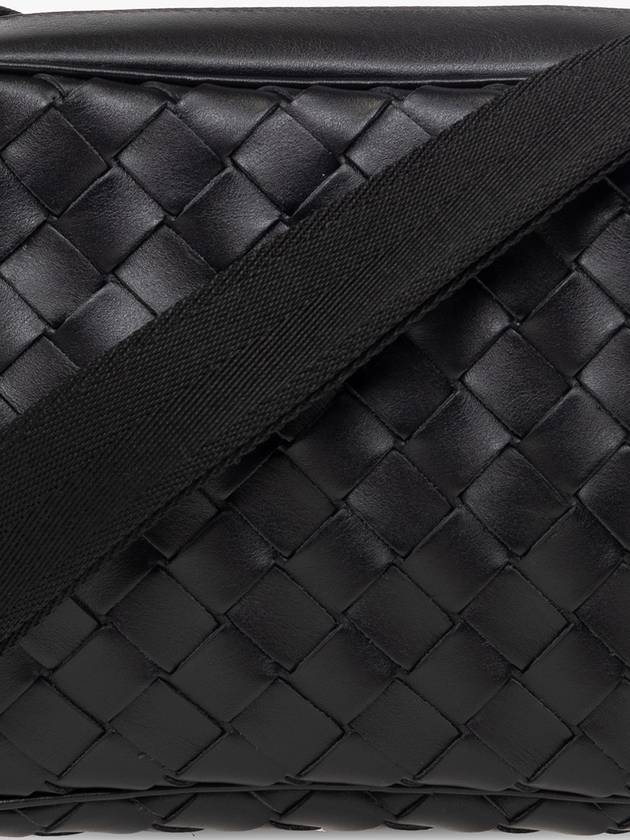 Bottega Veneta Classic Intrecciato Small Camera Cross Bag Black