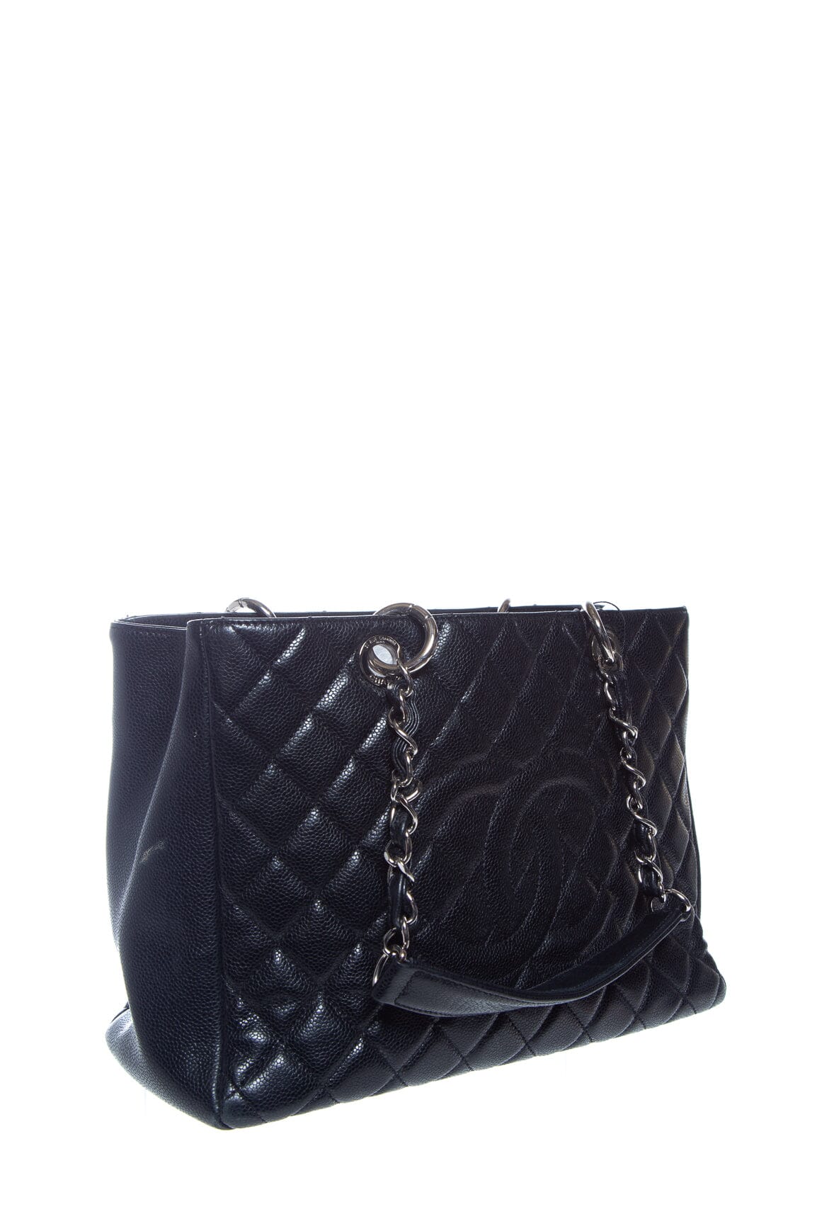 Chanel 2009/10 Black Caviar Grand Shopper Tote Handbag