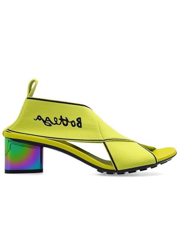 Bottega Veneta Flex Logo Band Sandals Heel Kiwi