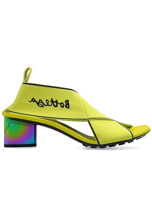 Bottega Veneta Flex Logo Band Sandals Heel Kiwi