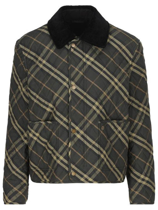 Burberry Barn Checked Quilted Cropped Jacket Shadow
