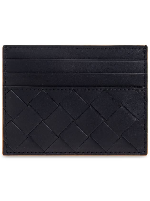 Bottega Veneta Intrecciato Leather Card Wallet Navy