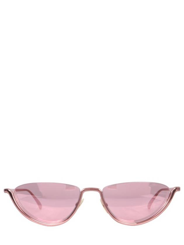 Bottega Veneta Eyewear BV1117S 005 Half Rim Mirror Sunglasses Pink