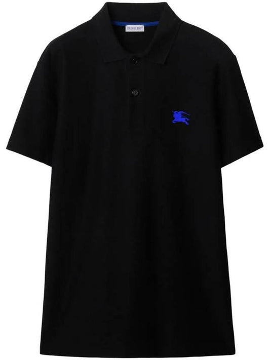 Burberry Embroidered EKD Polo Shirt Black