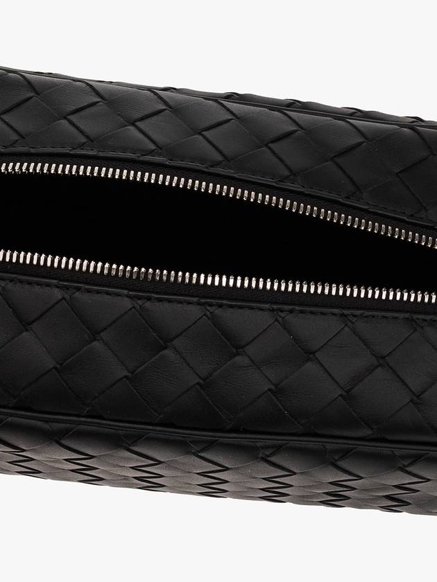 Bottega Veneta Intrecciato Travel Pouch Bag Black