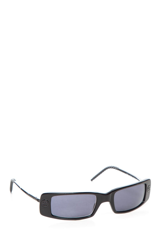 Chanel Black Interlocking CC Logo Square Sunglasses