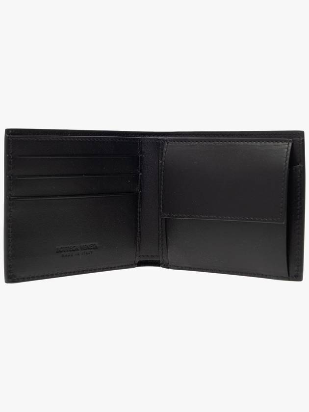 Bottega Veneta Intrecciato Coin Pocket Half Wallet Black