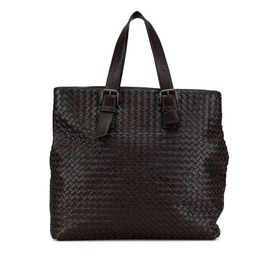 Brown Bottega Veneta Nappa Intrecciato Belted Tote