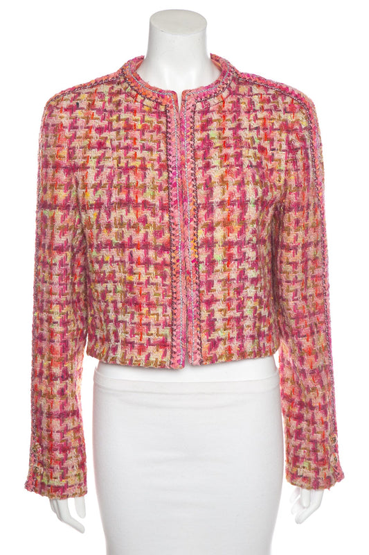 Chanel 2020 Pre Fall Collection by Virgine Viard  Pink and Multi Jacket SZ 42