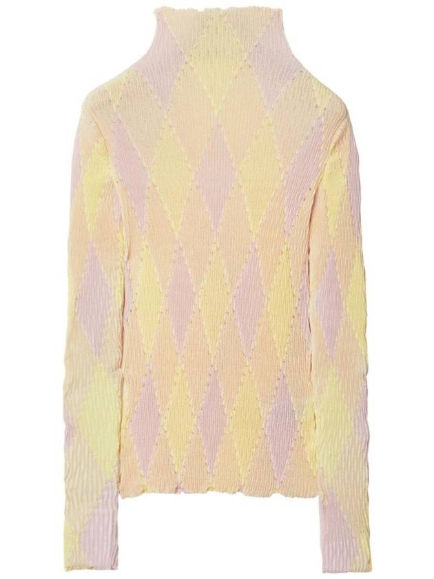 Burberry high-neck argyle intarsia knit sweater