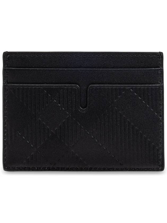 Burberry Burberry Leather Card Case Men s Black