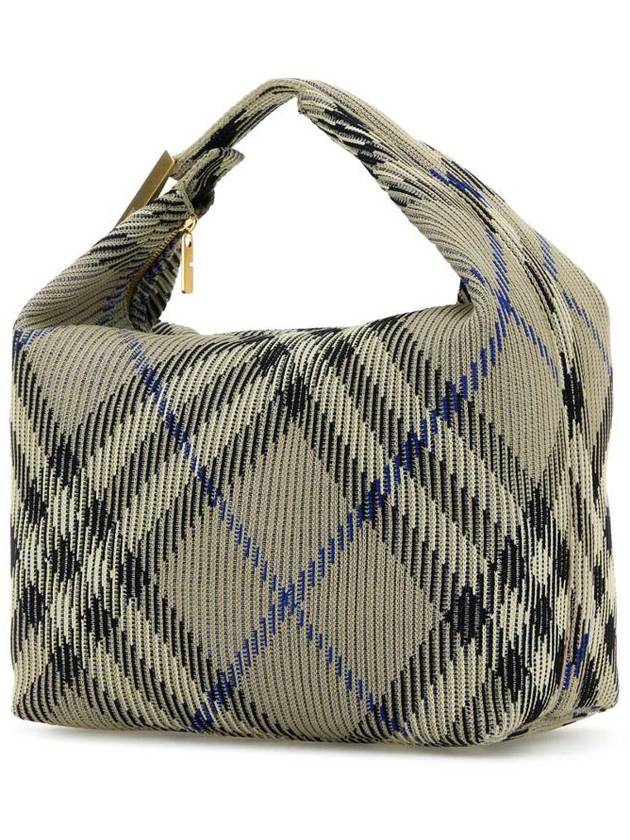 Burberry Peg Duffel Check Medium Tote Bag Lichen