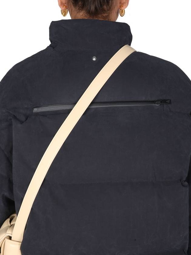 Bottega Veneta Frost Poplin Short Padding Black