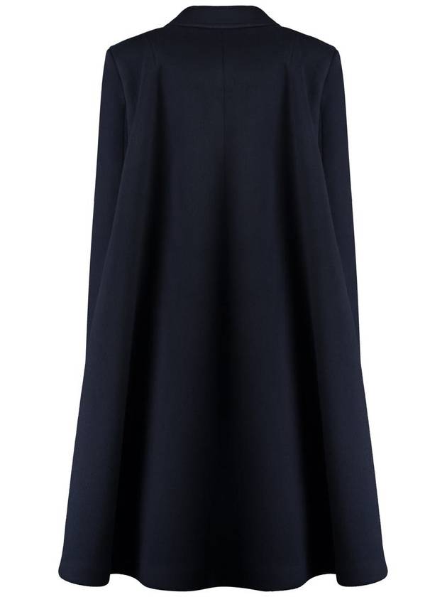 Bottega Veneta Women's Wool Cashmere Cape Double Coat Navy