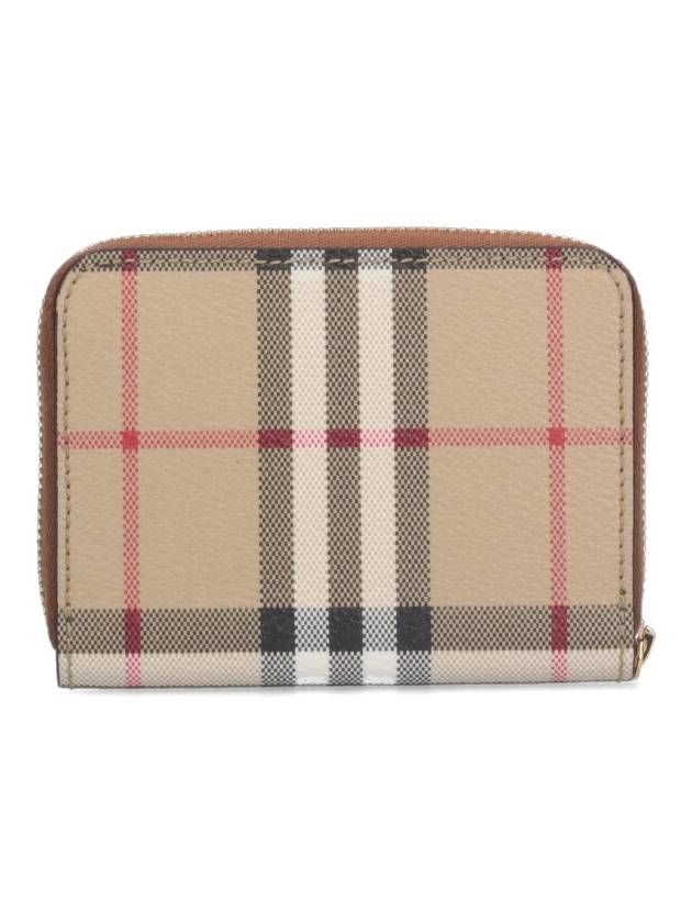 Burberry Check Zip Around Small Half Wallet Archive Beige