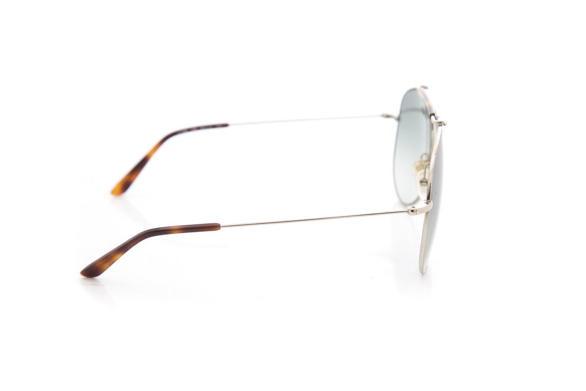 Valentino Silver &  Turtle Shell Detail Aviator Sunglasses