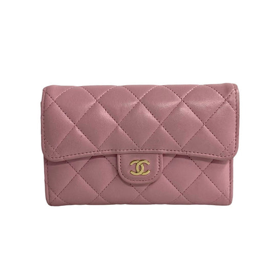 Chanel CC Classic Bifold Flap Wallet  Leather Short Wallet in New Condition
