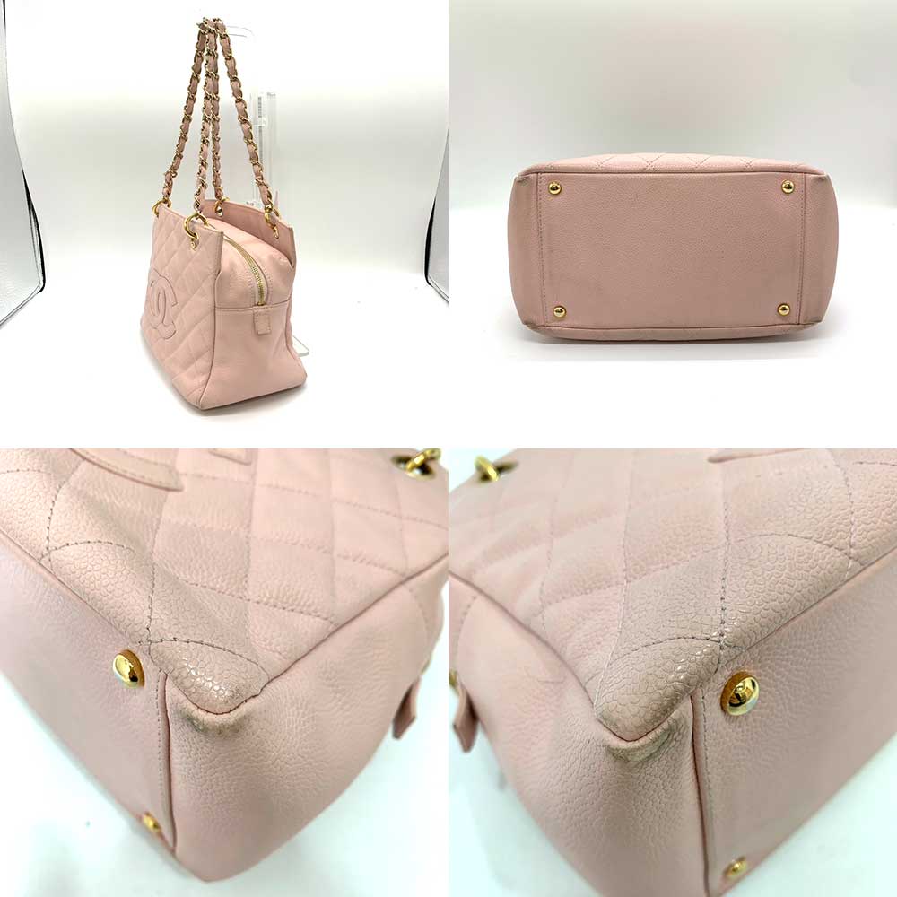 Chanel Caviar Skin Matelasse Chain Tote Bag A18004