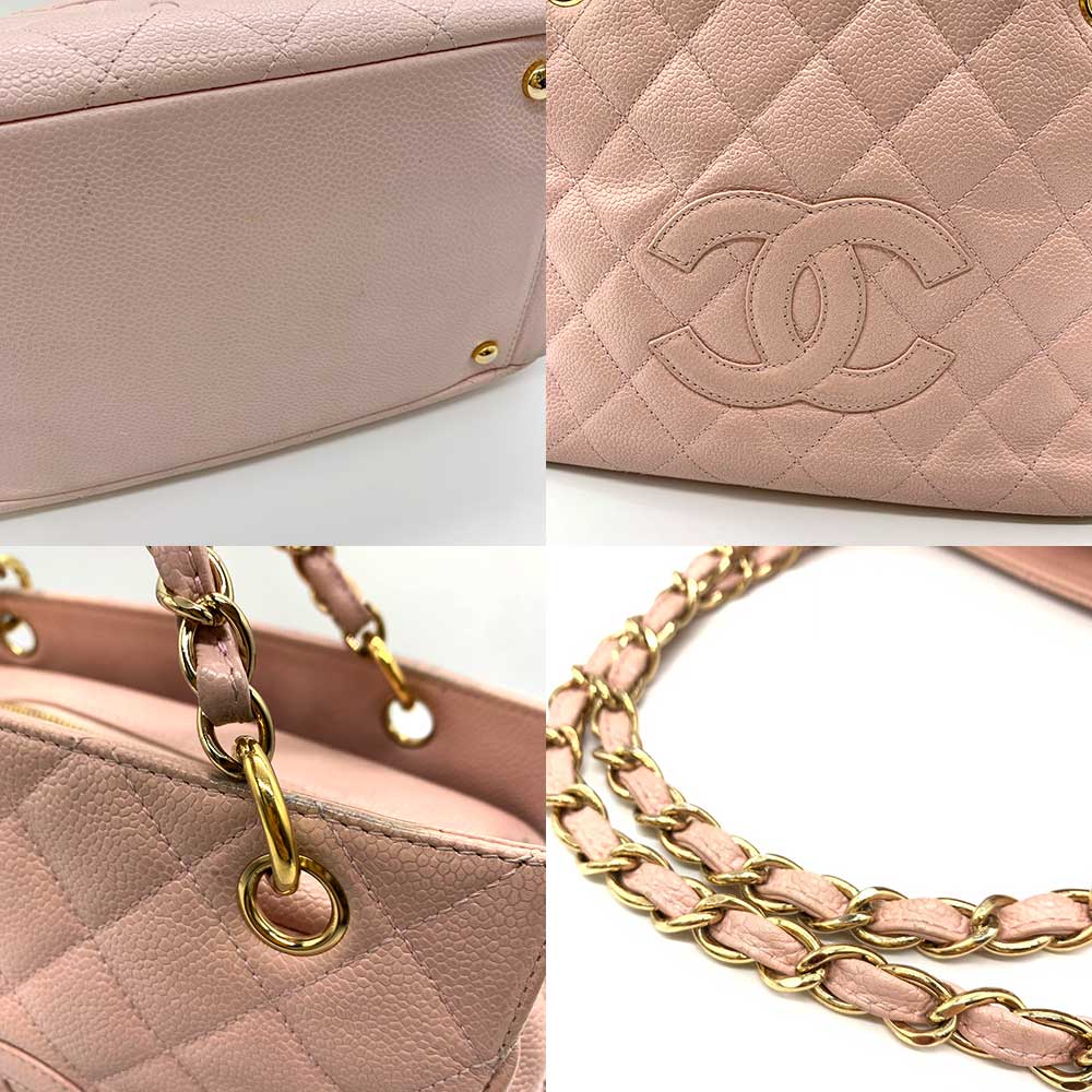Chanel Caviar Skin Matelasse Chain Tote Bag A18004
