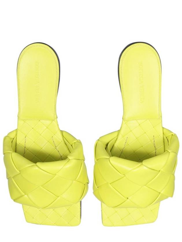 Bottega Veneta Women's Lido Leather Slippers Kiwi