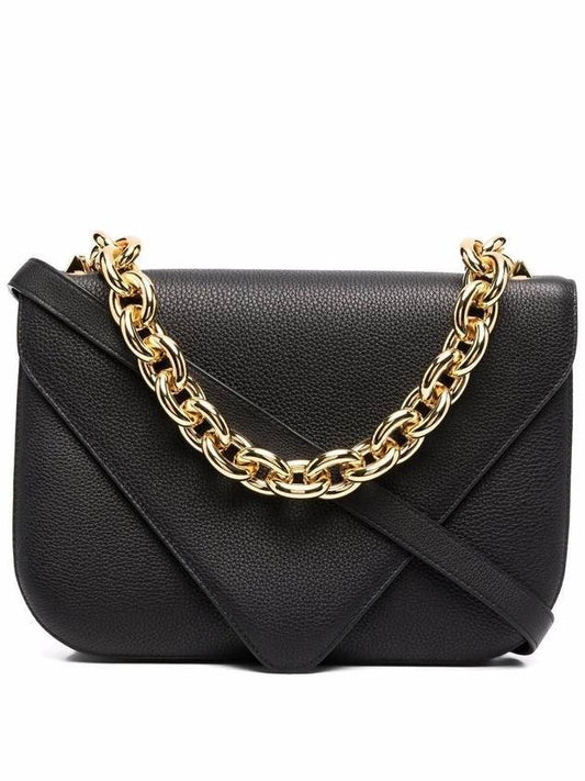Bottega Veneta Mount Chain Cross Bag Black