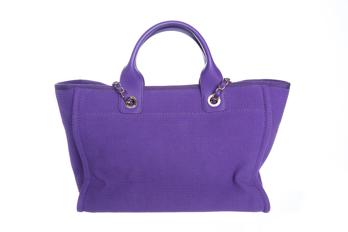 Chanel Small Purple Deauville MM Tote
