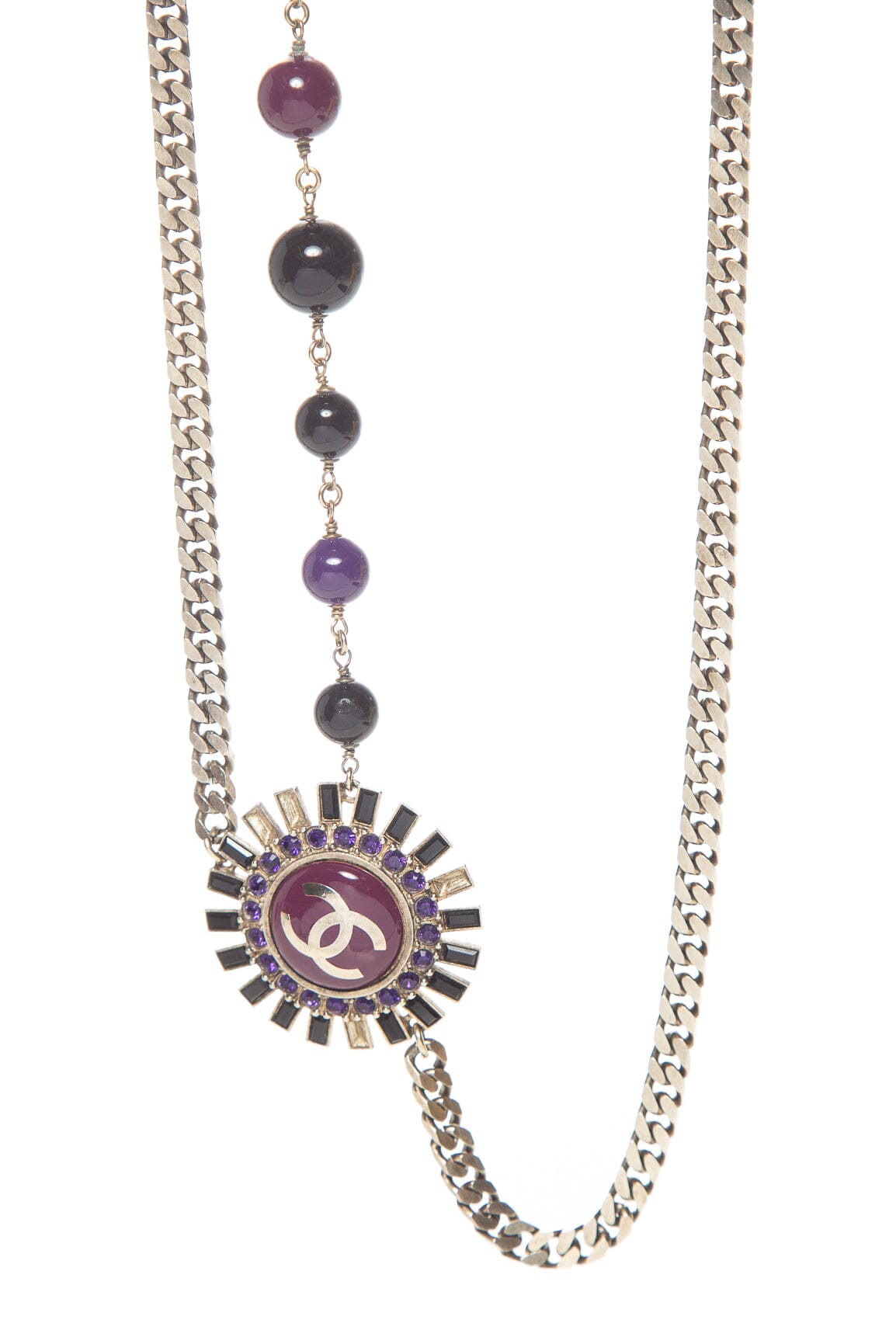 Chanel 2007 Purple Chain and Bead Belt
