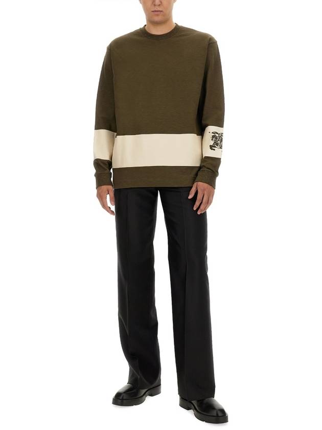 Burberry EKD Print Striped Cotton Sweatshirt Loch