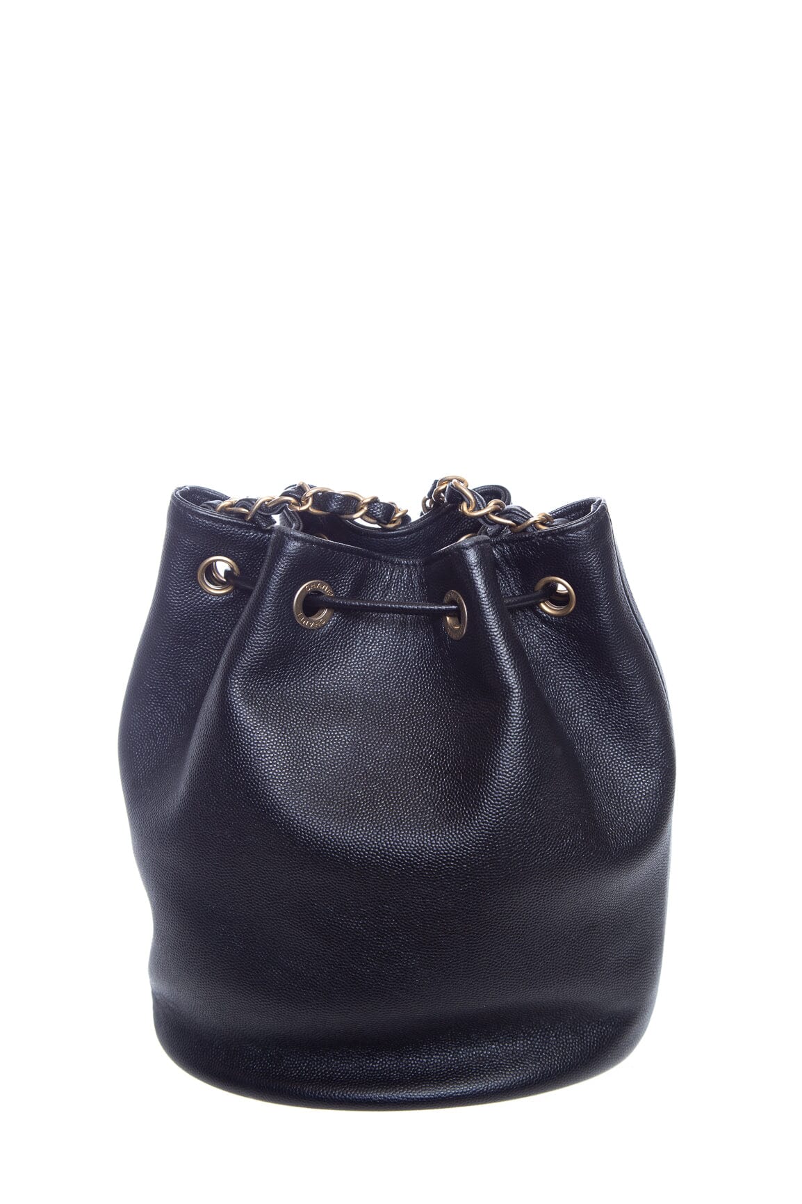 Chanel 2020 Black and Gold Caviar Deauville Crossbody Handbag