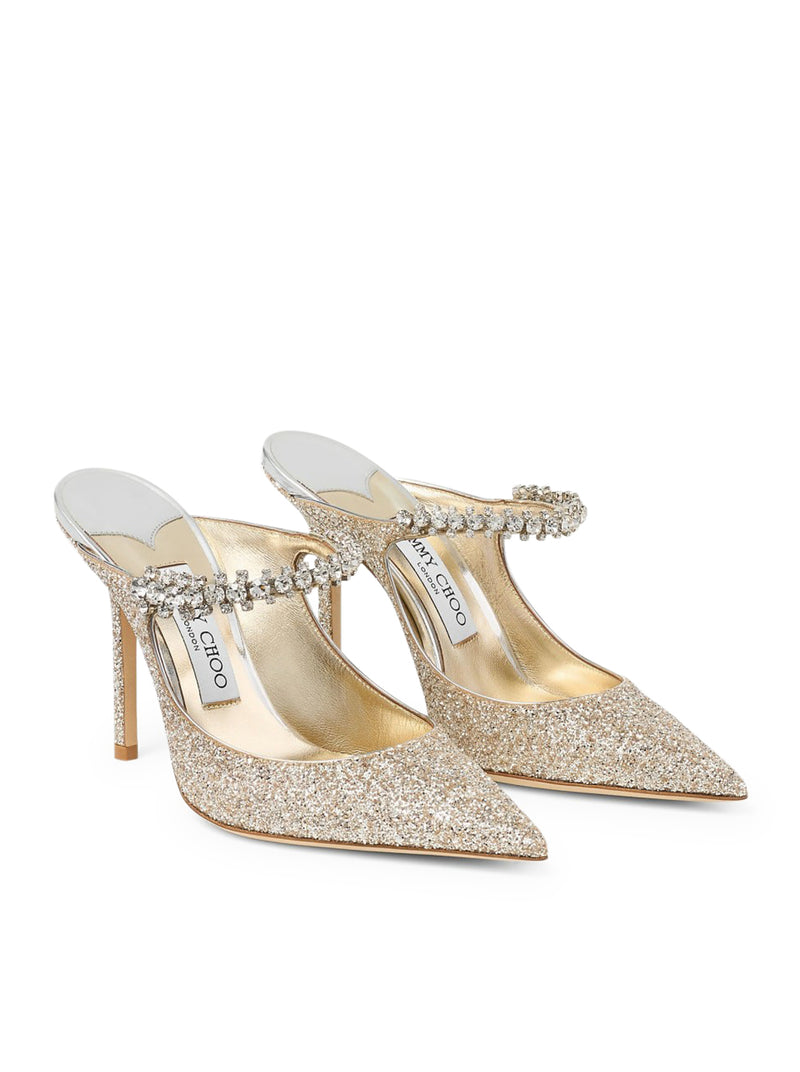 Jimmy Choo Women Bing 100 In Glitter Fabric