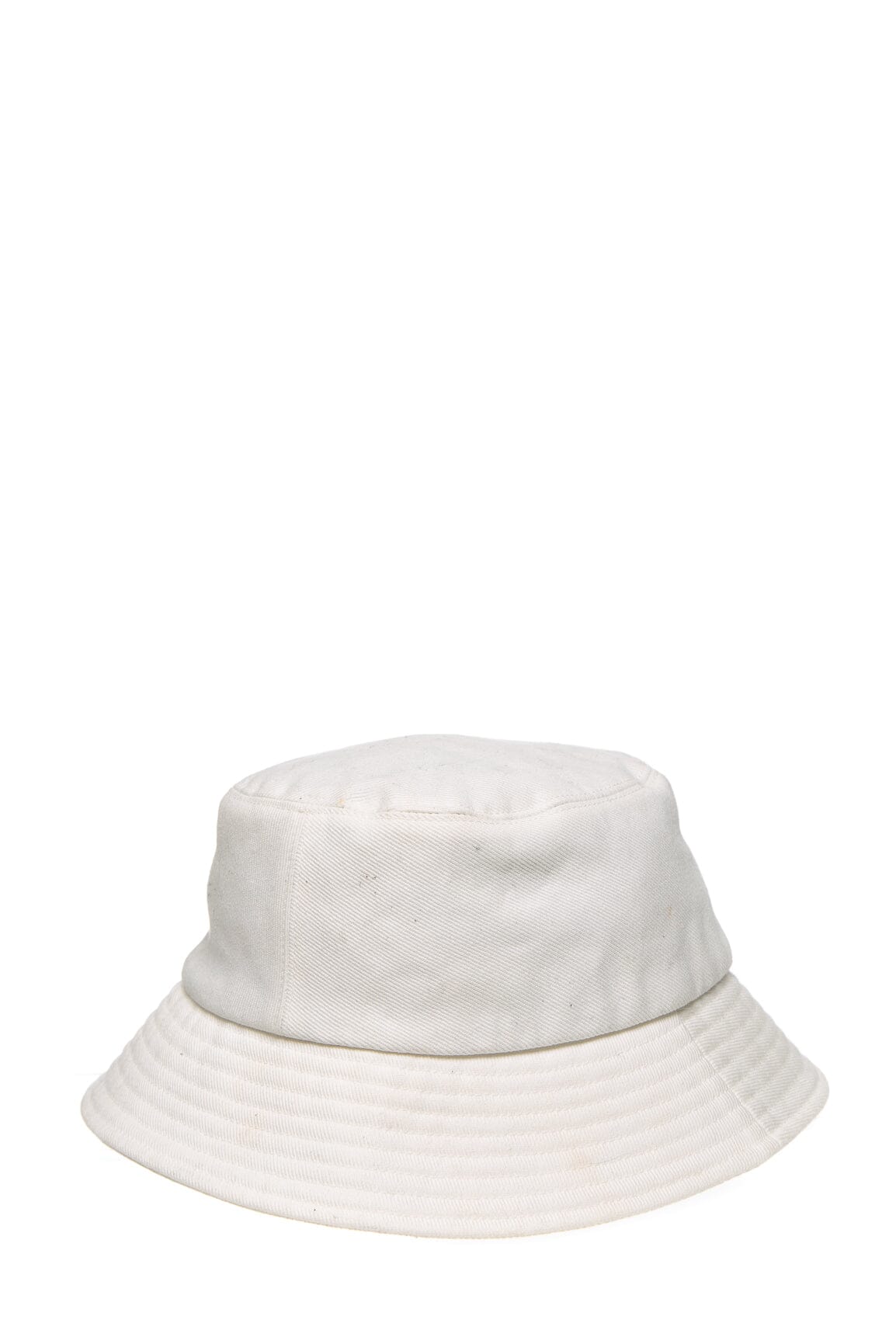 Chanel White Embroidered "Chanel" Bucket Hat SZ M