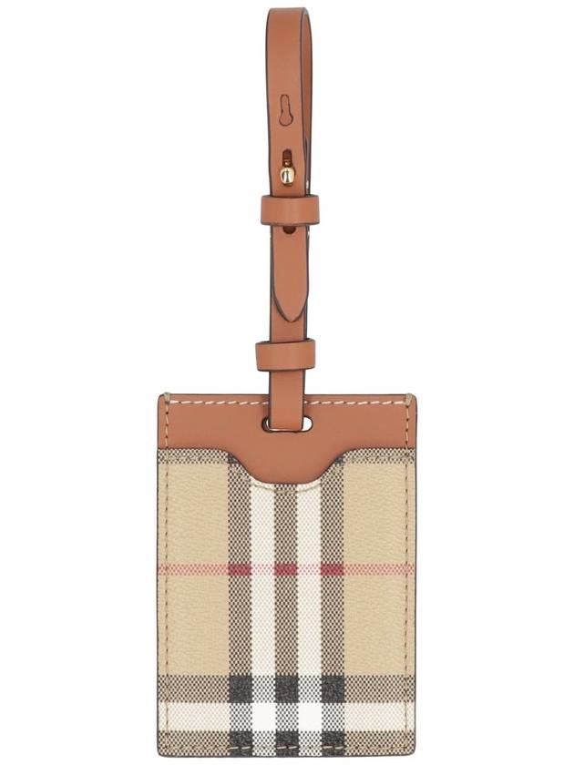 Burberry Check Luggage Tag Beige